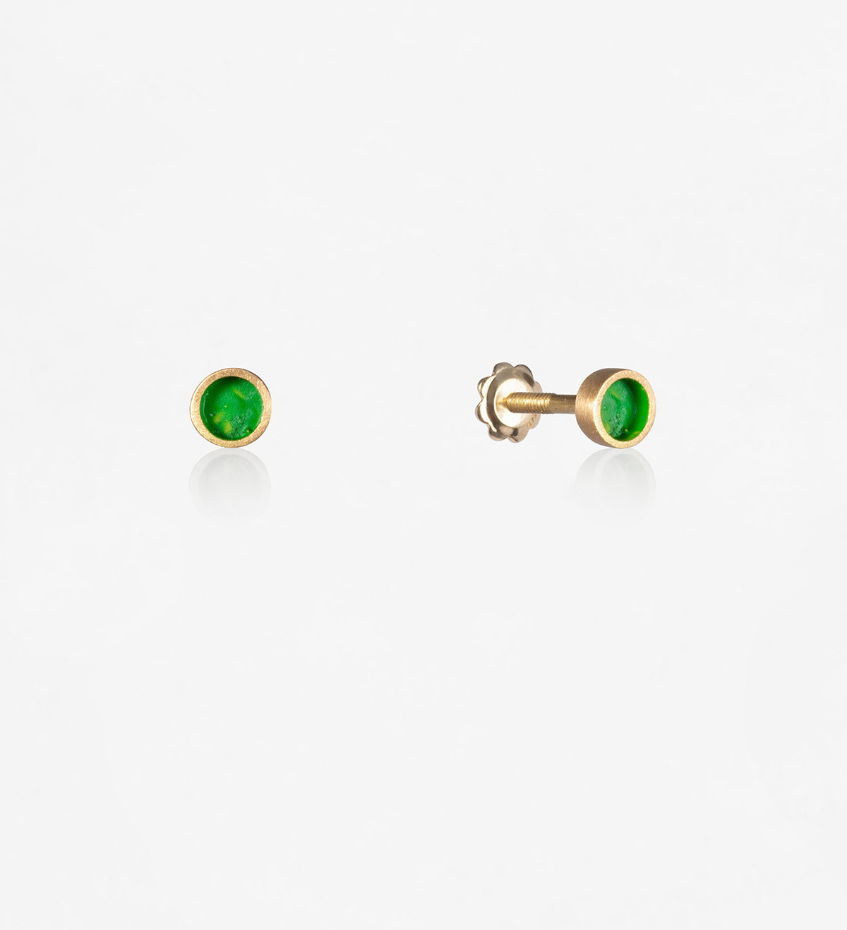 18k gold painted earrings Símbol 5mm