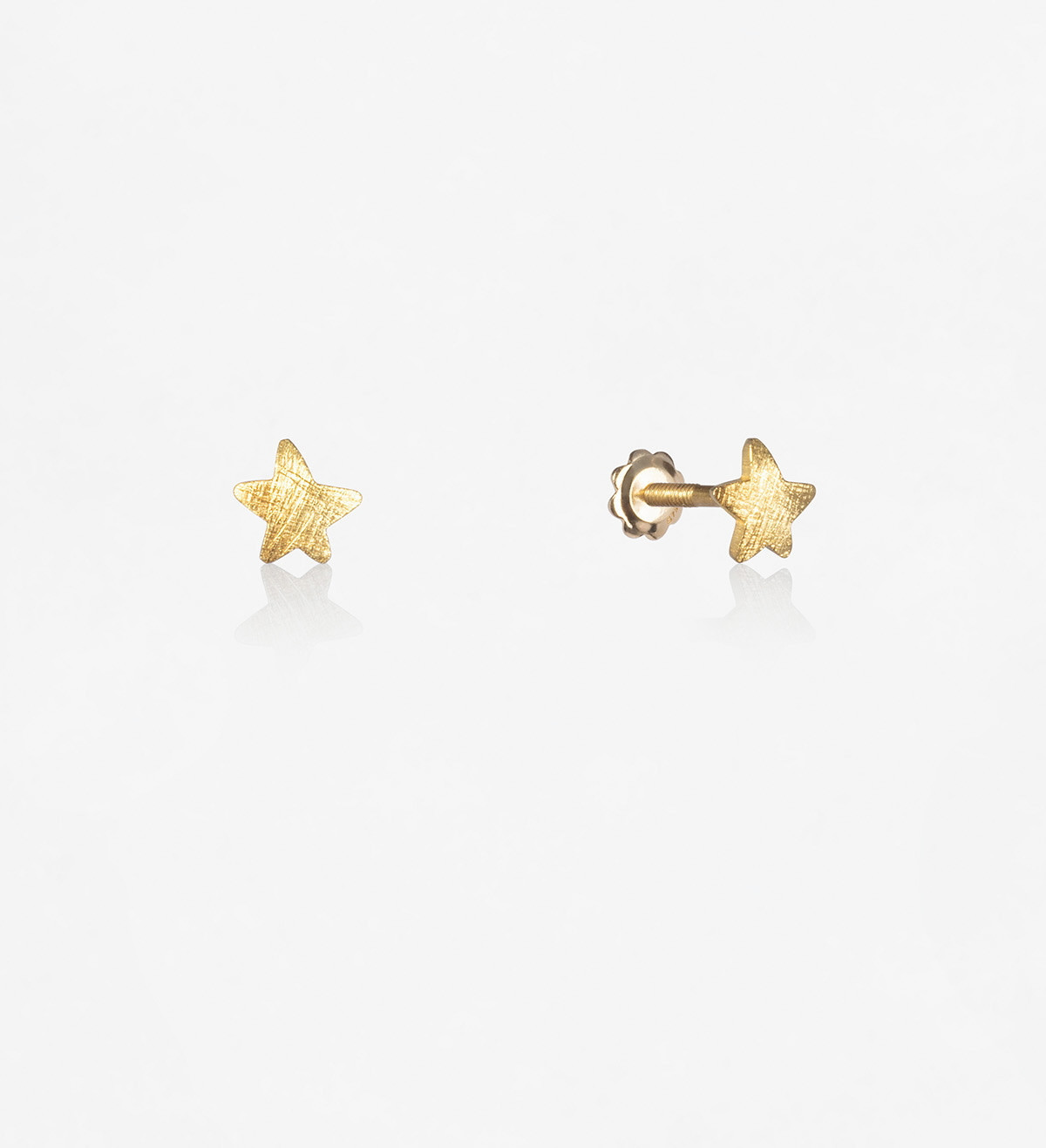 18k gold earrings Símbol star 5mm