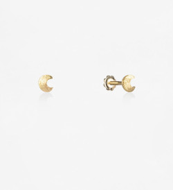 Pendientes oro Símbol luna 5mm