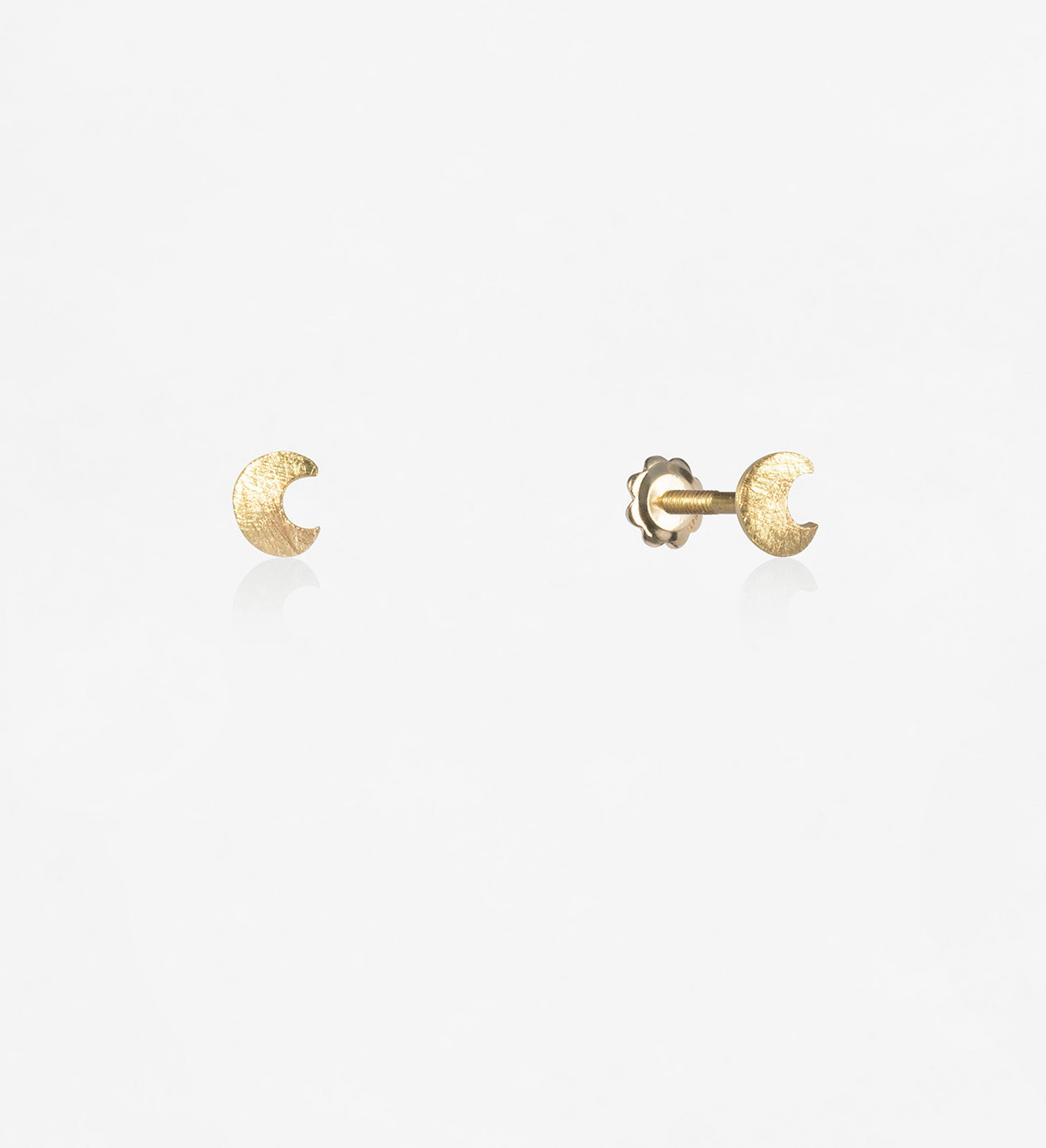 Pendientes oro Símbol luna 5mm