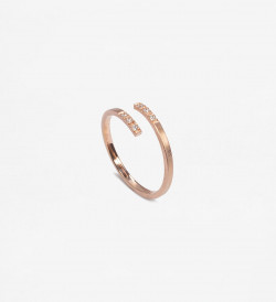 18k rose gold ring Feel with diamonds 0,042ct