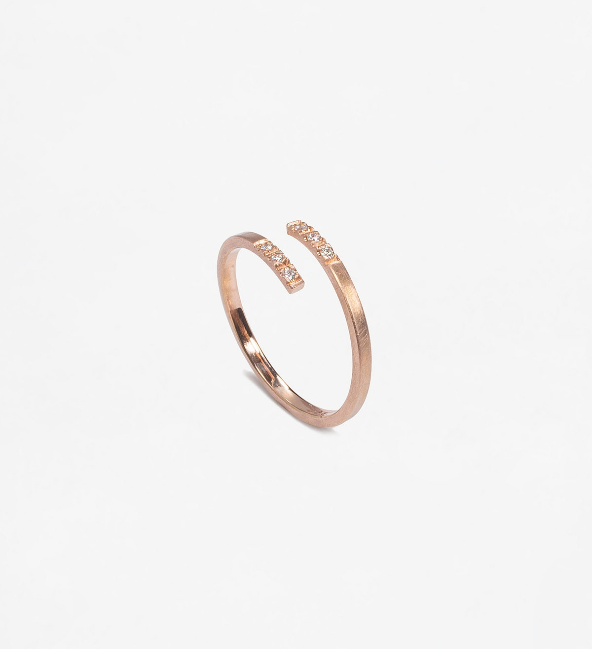 18k rose gold ring Feel with diamonds 0,042ct