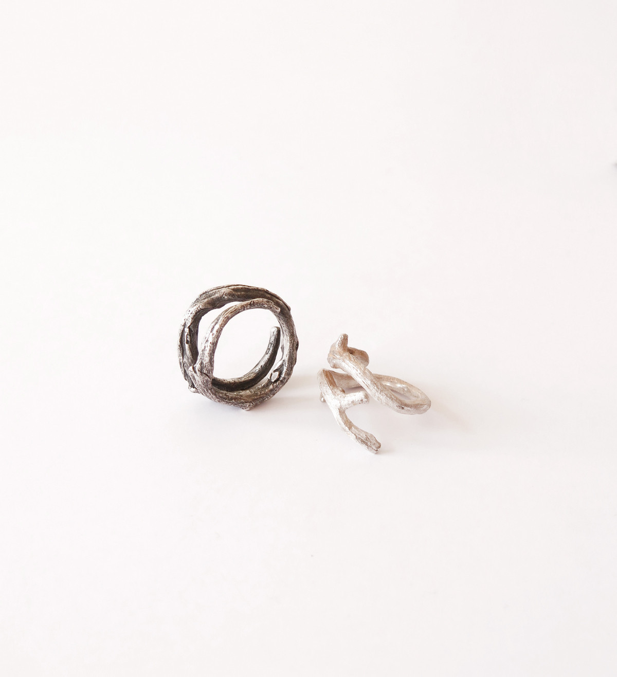 Silver 3 row ring Romani