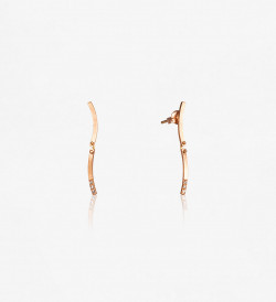 18k rose gold earrings Feel diamonds 0,042ct