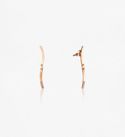 18k rose gold earrings Feel diamonds 0,042ct