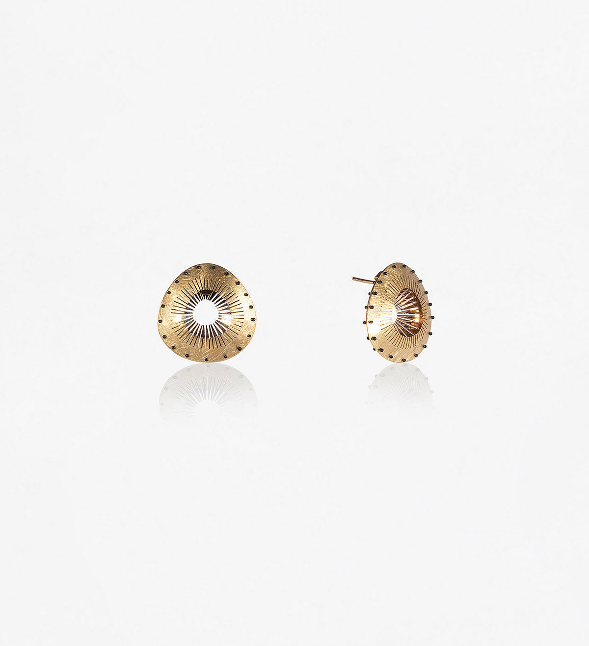 18k gold earrings Tresor 25mm