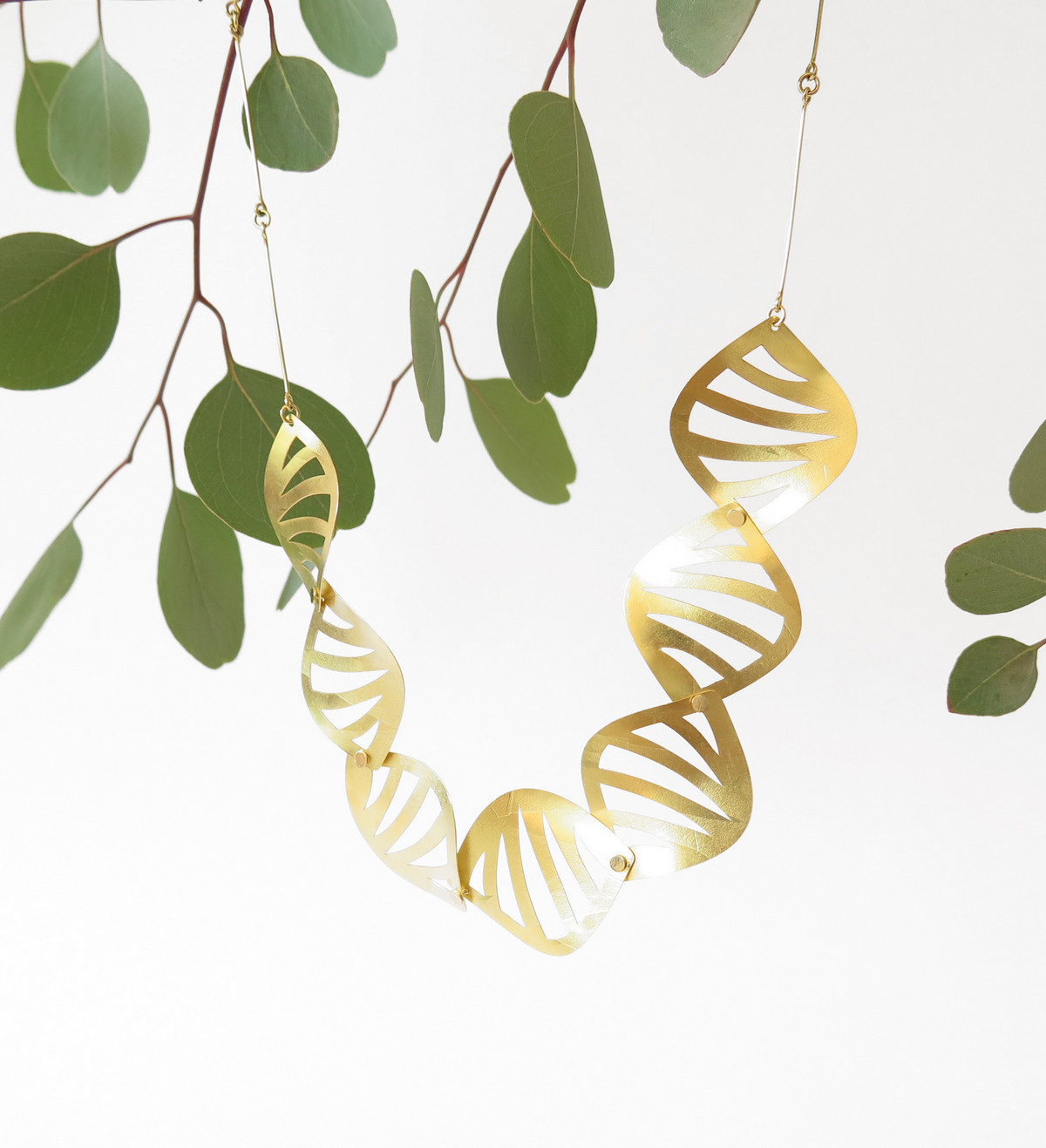 18k gold necklace Jungle 7 pieces 45cm