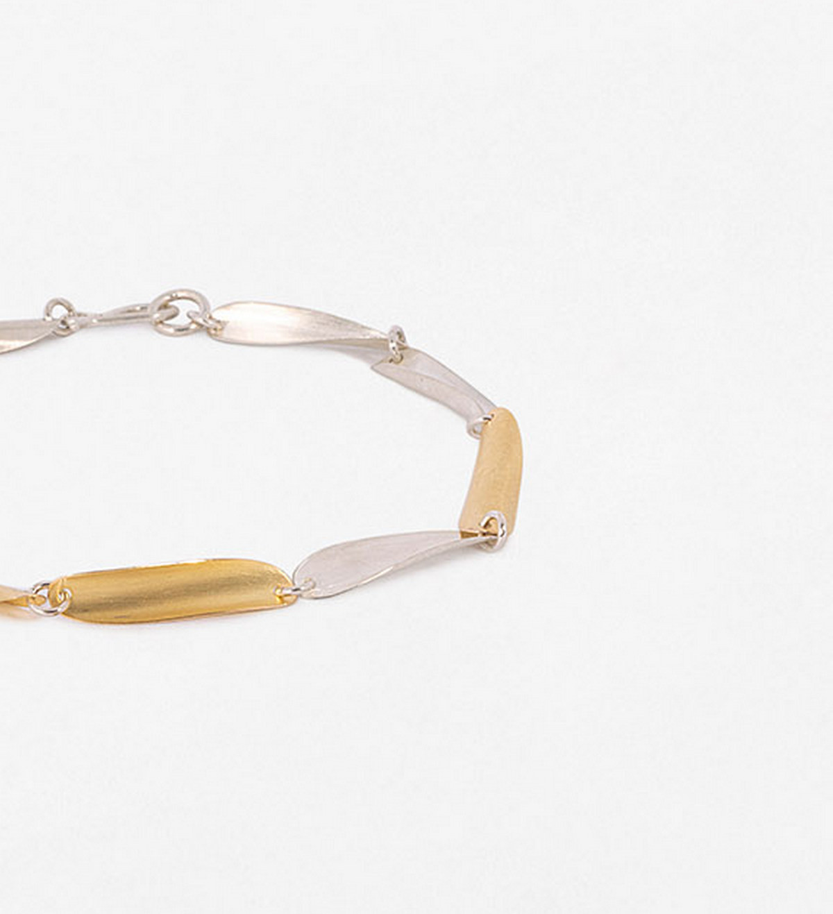 18k gold and silver bracelet Volta 18cm