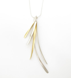 18k gold and silver pendant Volta 130mm