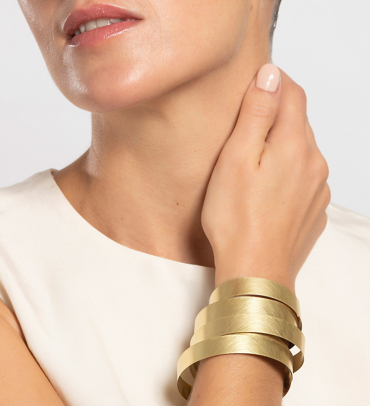 Brazalete oro Posidònia abierto 90cm