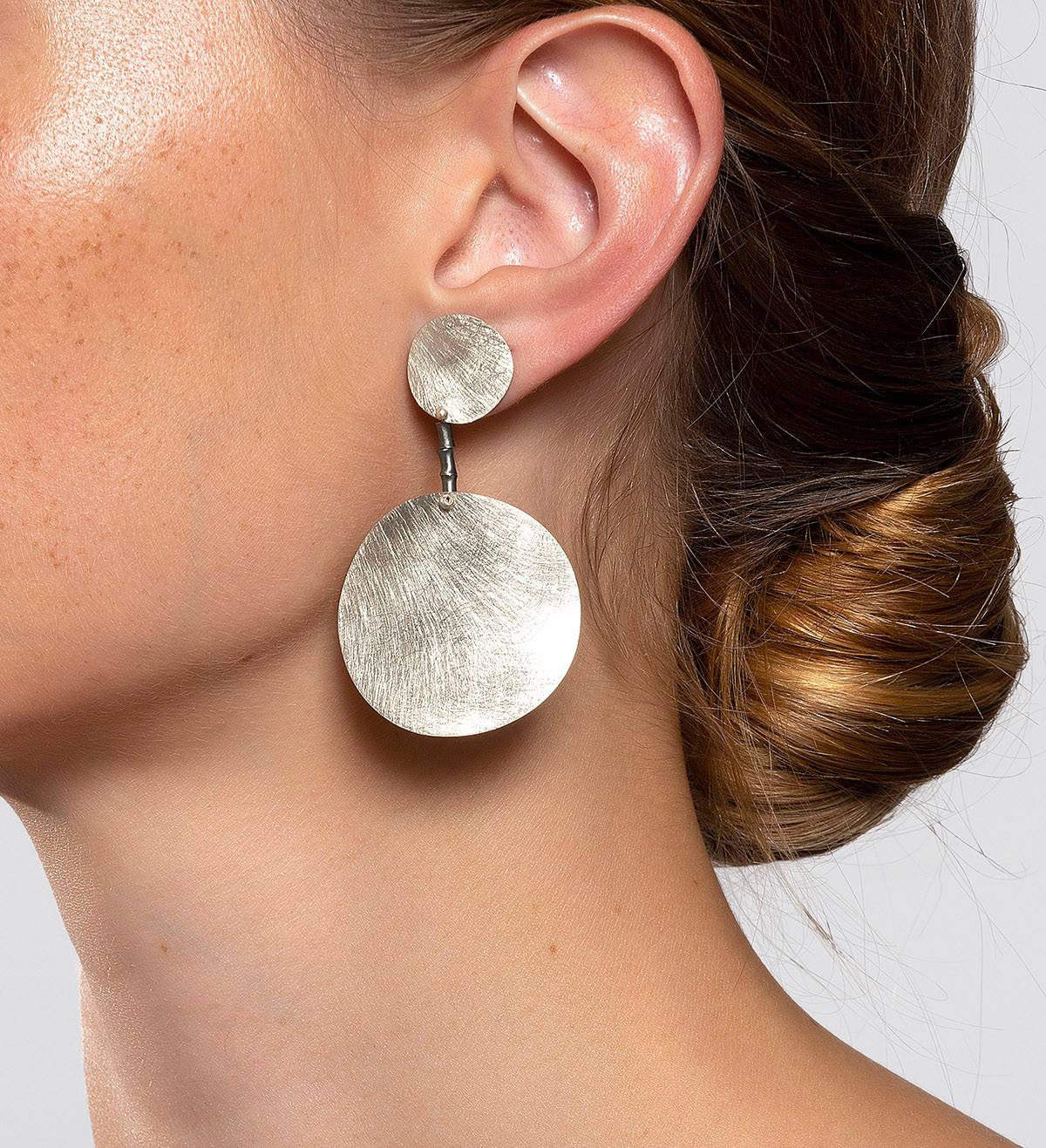 Silver earrings Xips 60mm