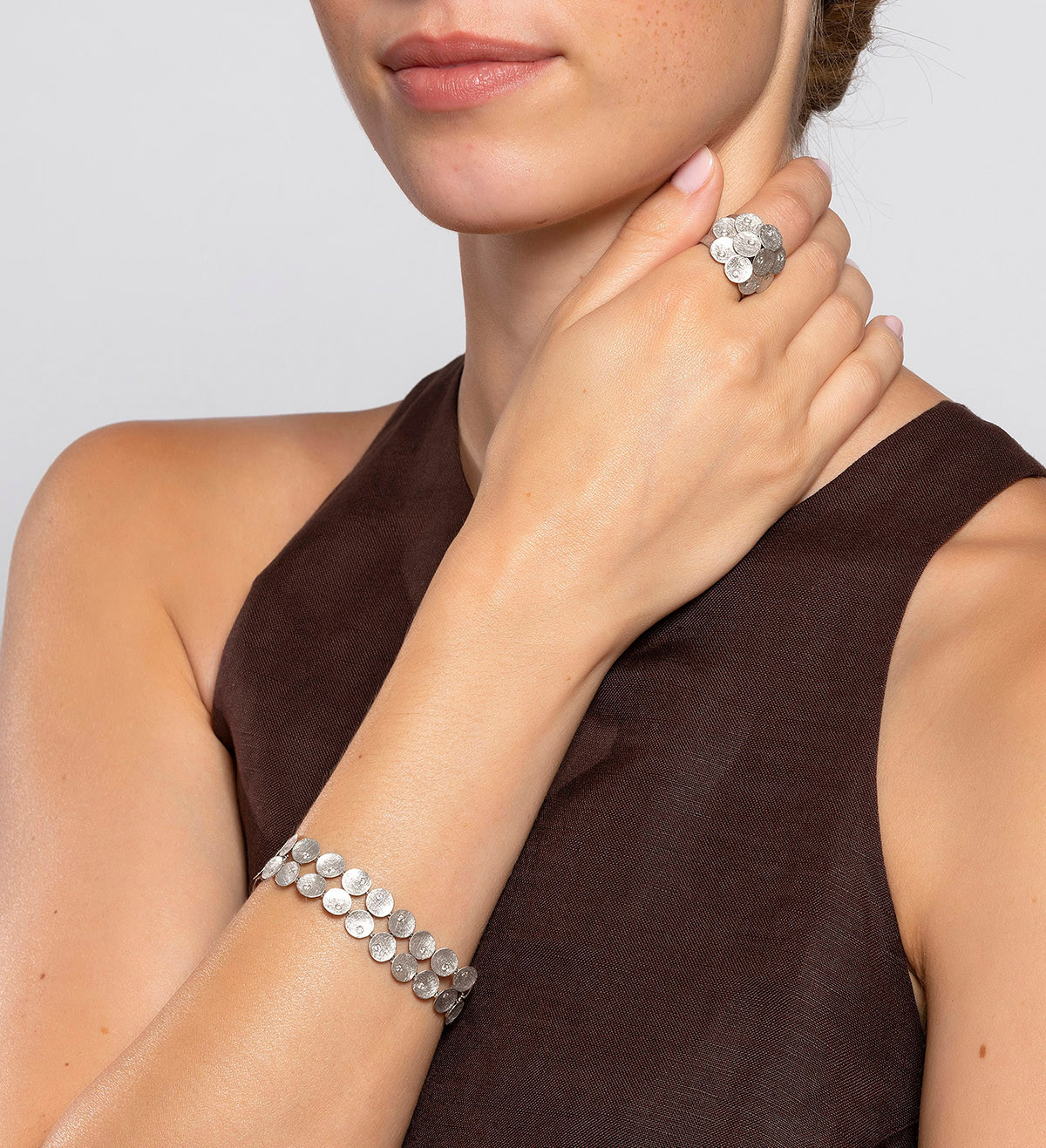 Pulsera oro blanco con 38 diamantes 0.95ct