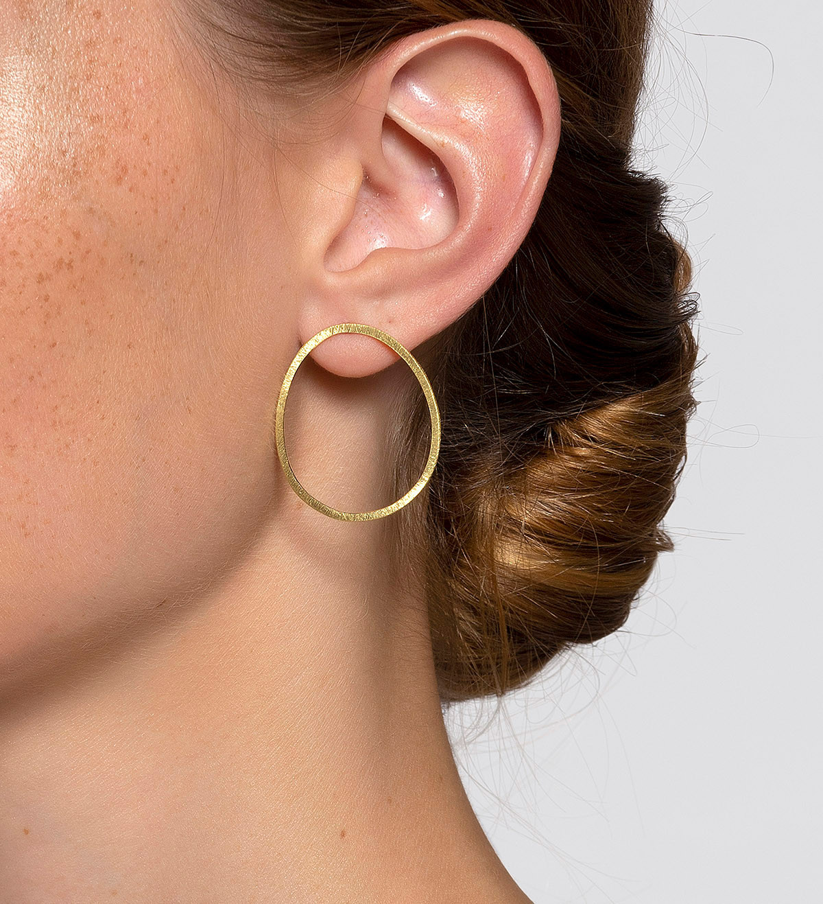 18k gold earrings Fil Pla 29mm