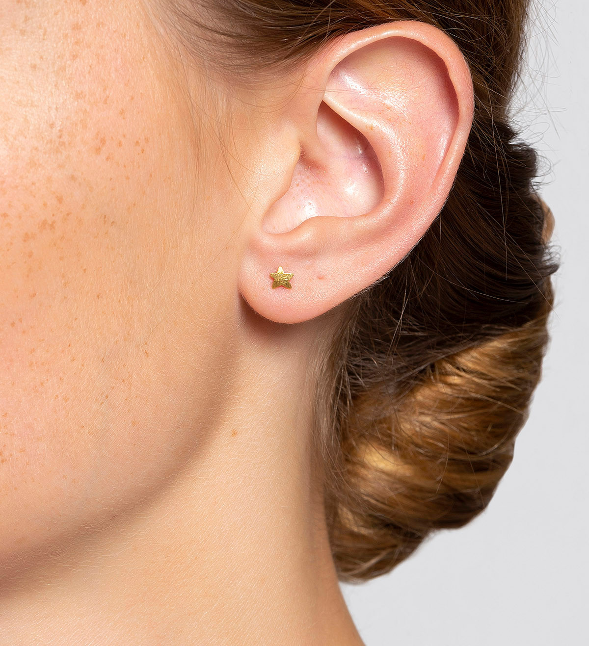 18k gold earrings Símbol star 5mm