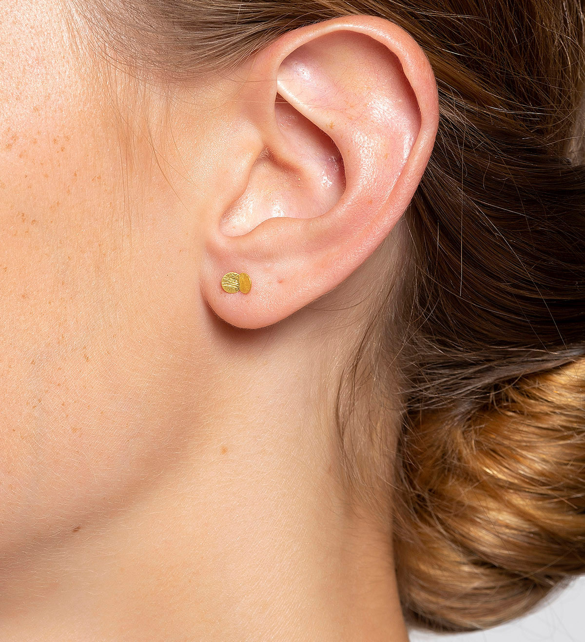 18k gold earrings Papallones 7mm