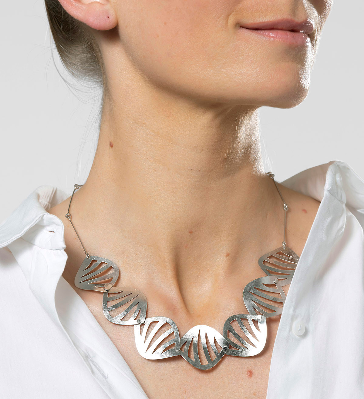 Silver necklace Jungle 45cm