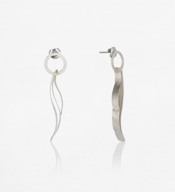 Silver earrings Posidònia 50mm