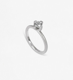 Solitario oro blanco con diamante 0,46ct VS2 G