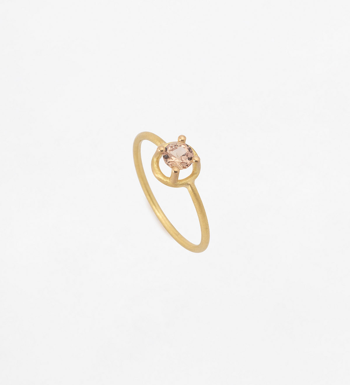 18k gold ring with orange Wennick-Lefèvre Sapphire 0.40ct