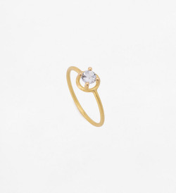 18k gold ring with blue Wennick-Lefèvre Sapphire 0.42ct