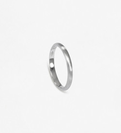 18k white gold wedding band 2mm