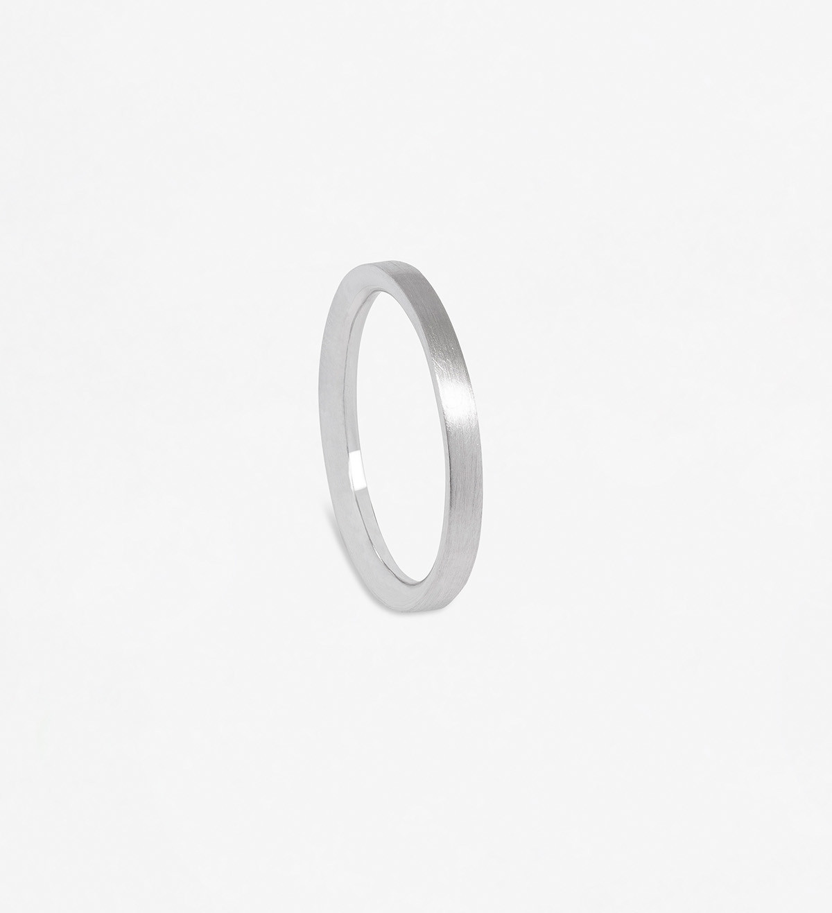 Alianza oro blanco mate 2mm mujer