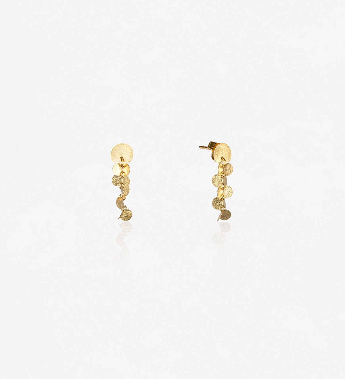18k gold earrings Papallones 30mm