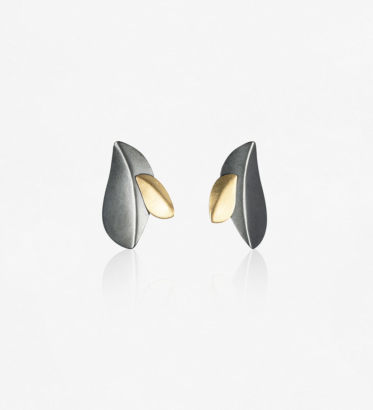 18k gold and silver earrings Creta 2 pieces