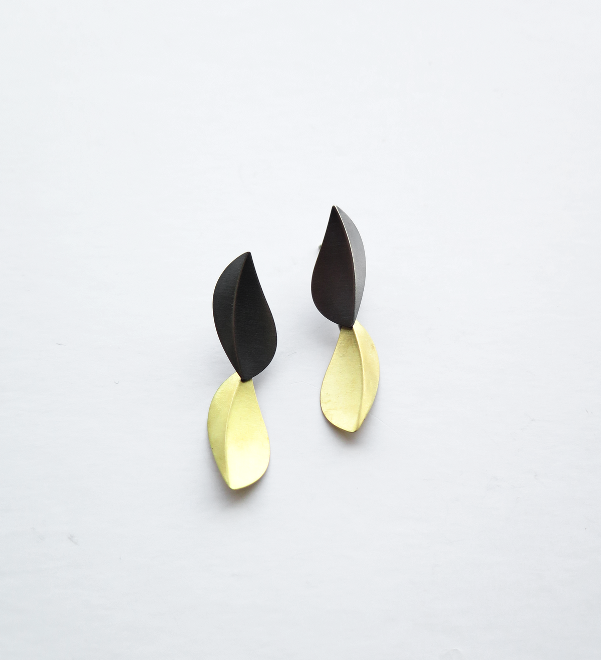 18k gold and silver earrings Creta 2 pieces 45mm