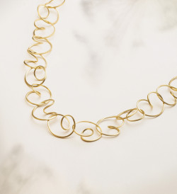 18k gold necklace Gargot 24 motifs 42cm