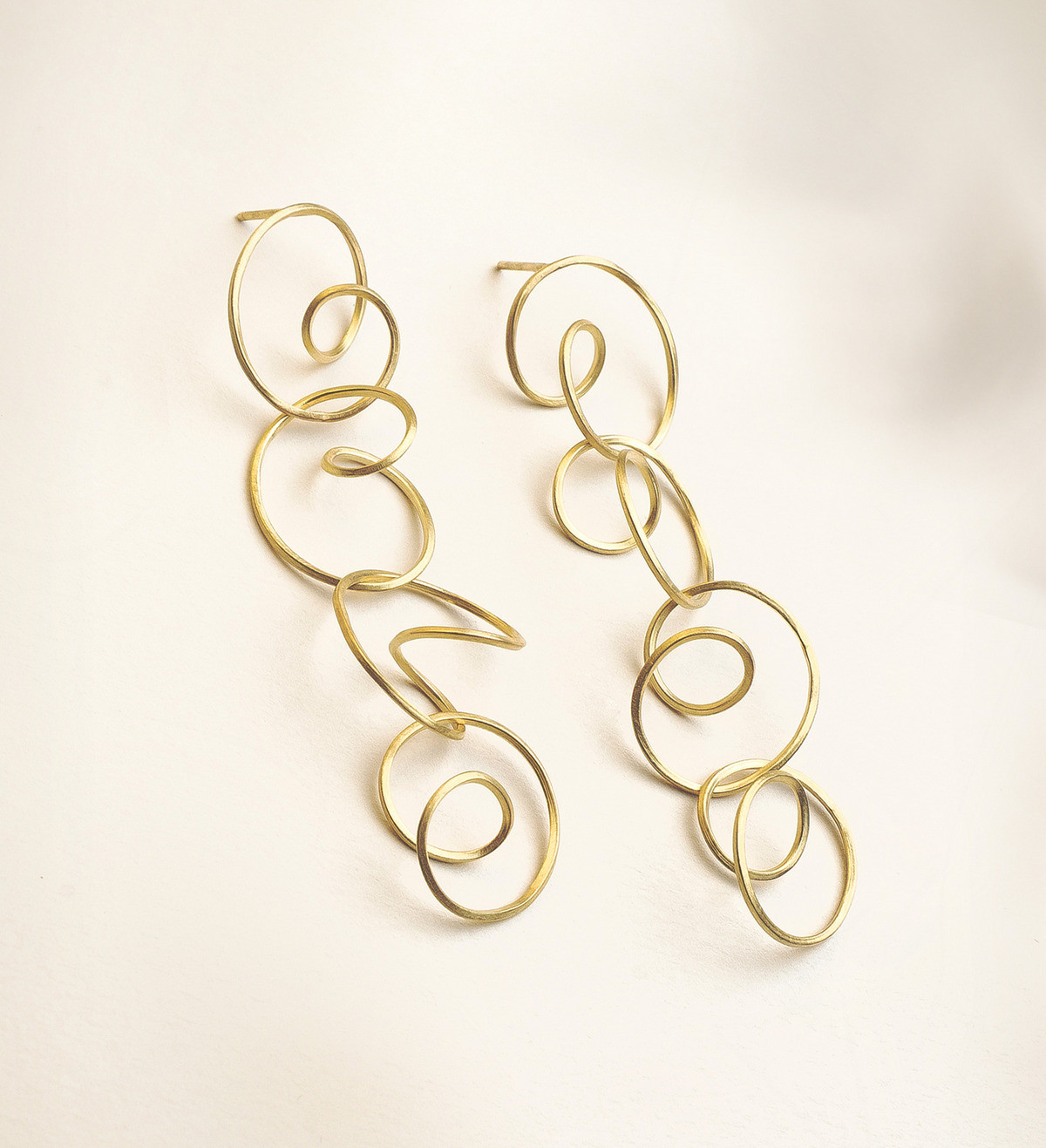 18k gold earrings Gargot 4 motifs 65mm