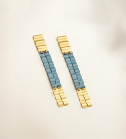 18k gold and titanium earrings Aigua 75mm