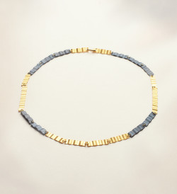 18k gold and titanium necklace Aigua 44cm