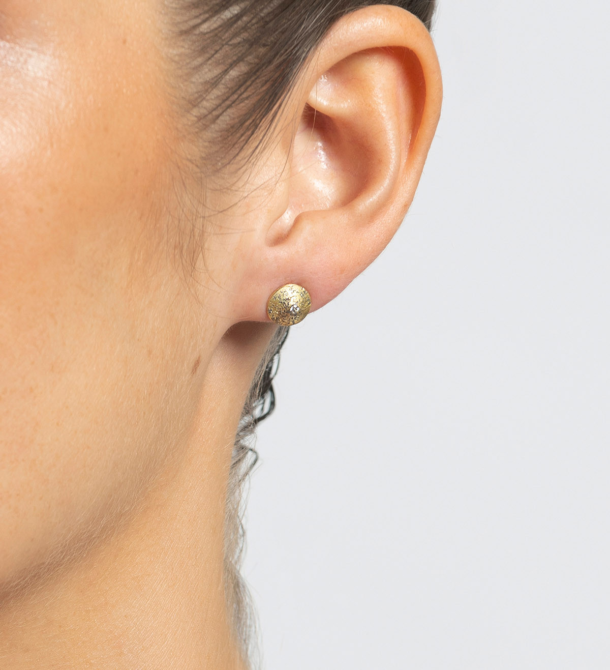 18k gold, paladium and diamonds earrings Bosc 8mm