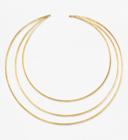 18k gold necklace Fil Pla 3 rounds