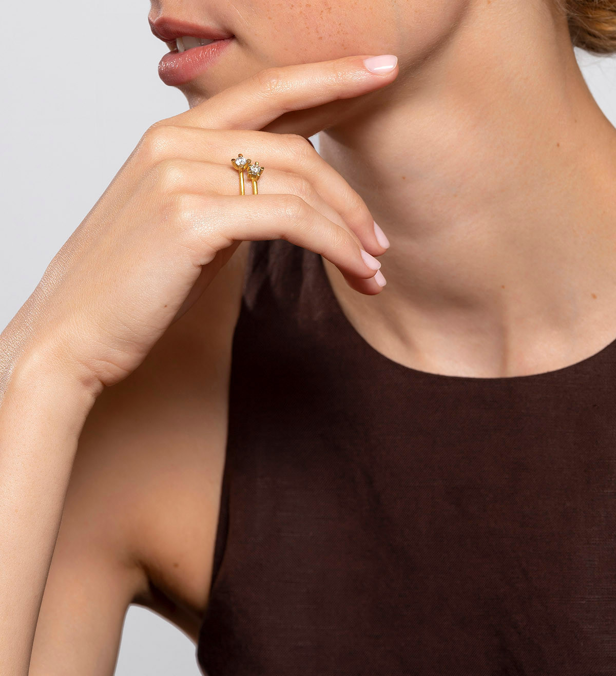 Solitario con oro con diamante 0,31ct VS1 D