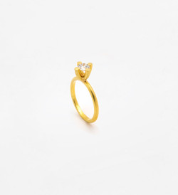 18k gold ring with diamond 0,30cts SI2 J