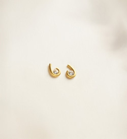 Pendientes oro Sunrise 11mm y zafiros amarillos 0,52ct