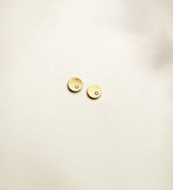 Pendientes oro Flô 8mm y diamantes 0,05ct