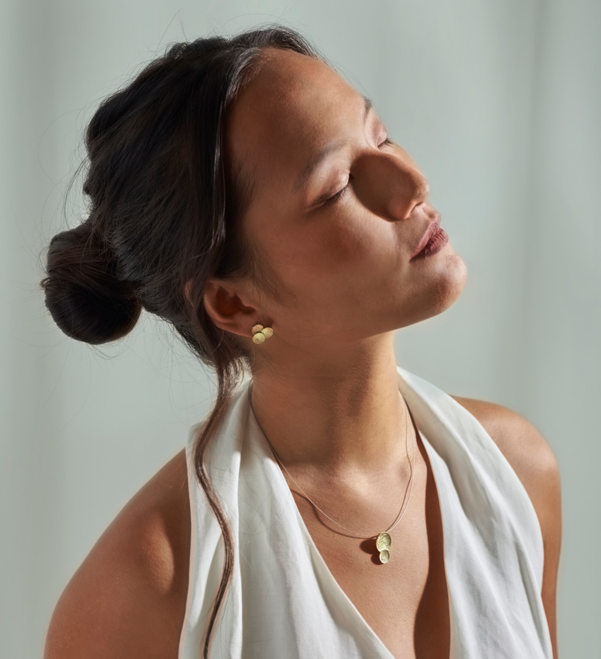 Pendientes oro Flô con diamantes 0,15ct