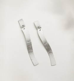 Silver earrings Nova Posidònia 70mm