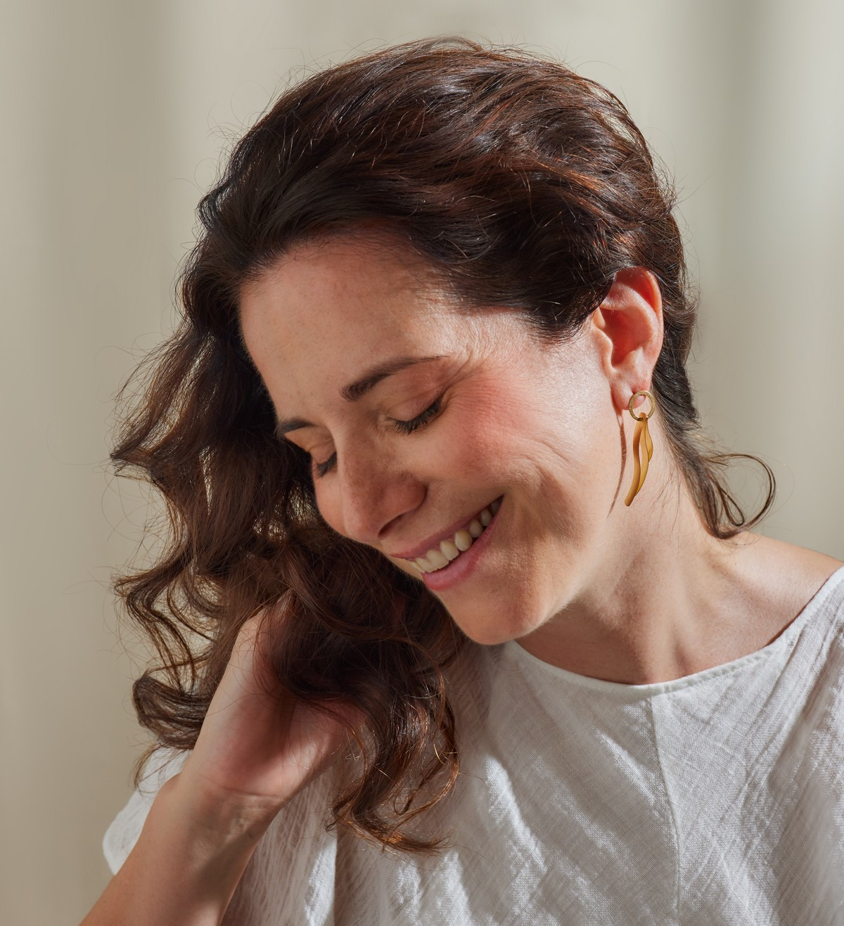 Pendientes oro Posidònia 50mm