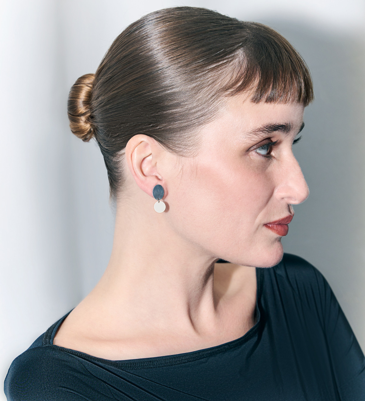 Pendientes oro y plata Party Duet 22mm