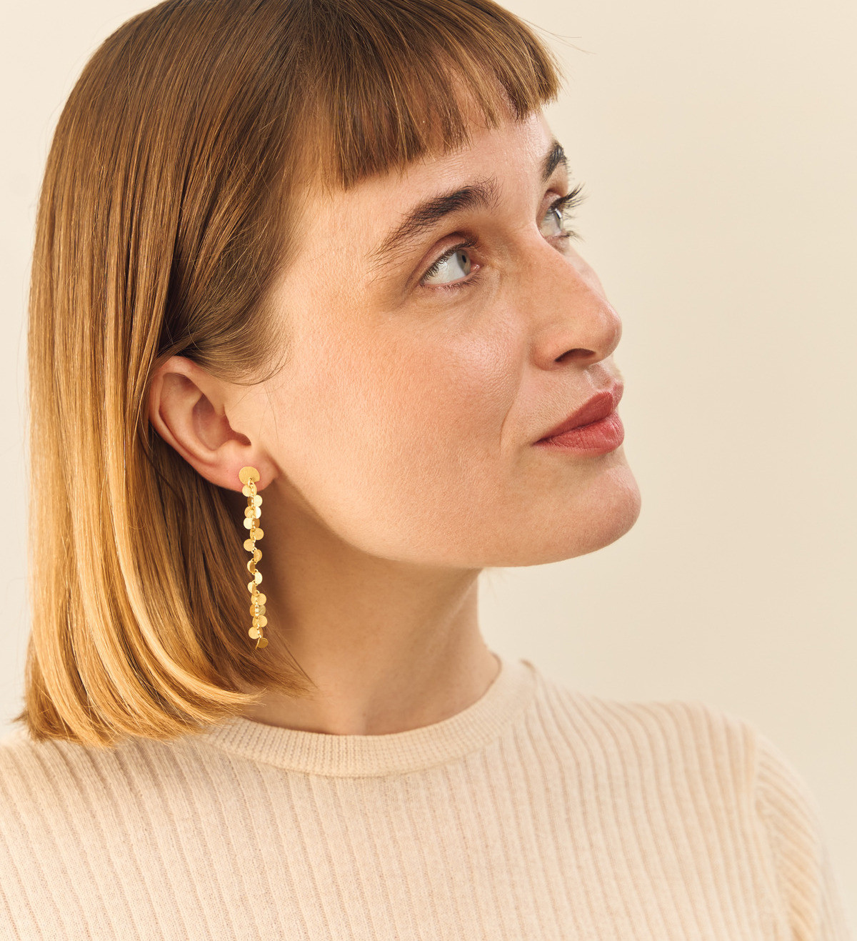 Pendientes oro Papallones 70mm