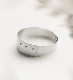 Brazalete plata Posidònia doble 12mm