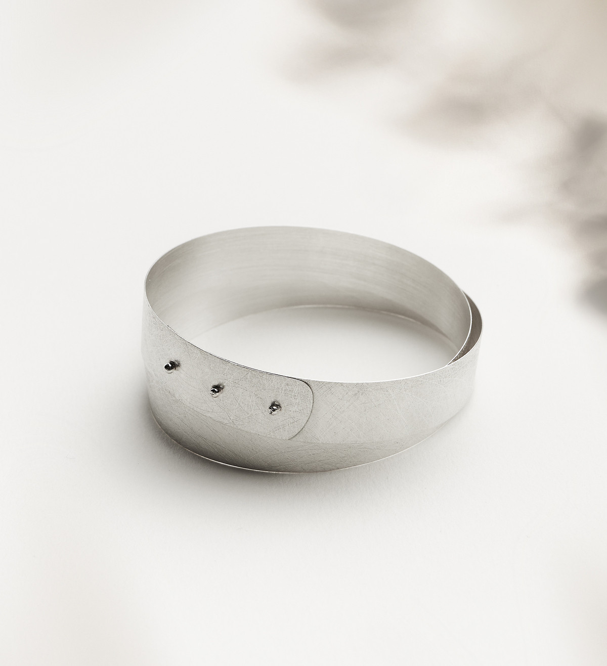 Brazalete plata Posidònia doble 12mm
