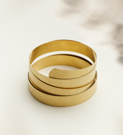 Brazalete oro Posidònia abierto 90cm