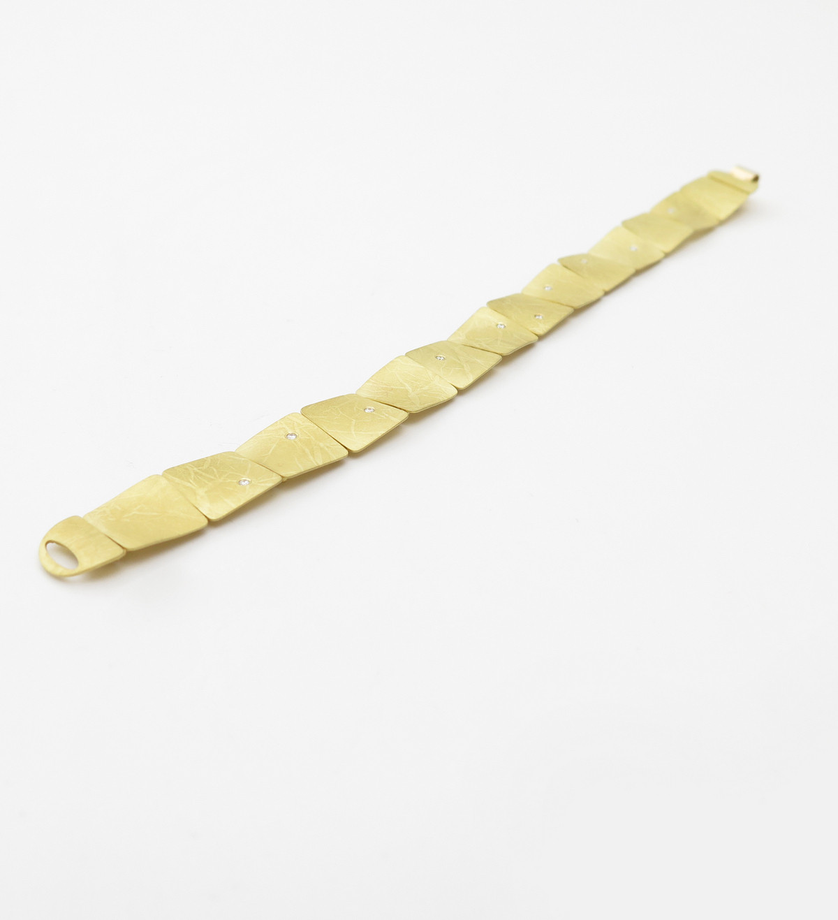 Brazalete oro Ones 18cm y 10 diamantes 0,15ct