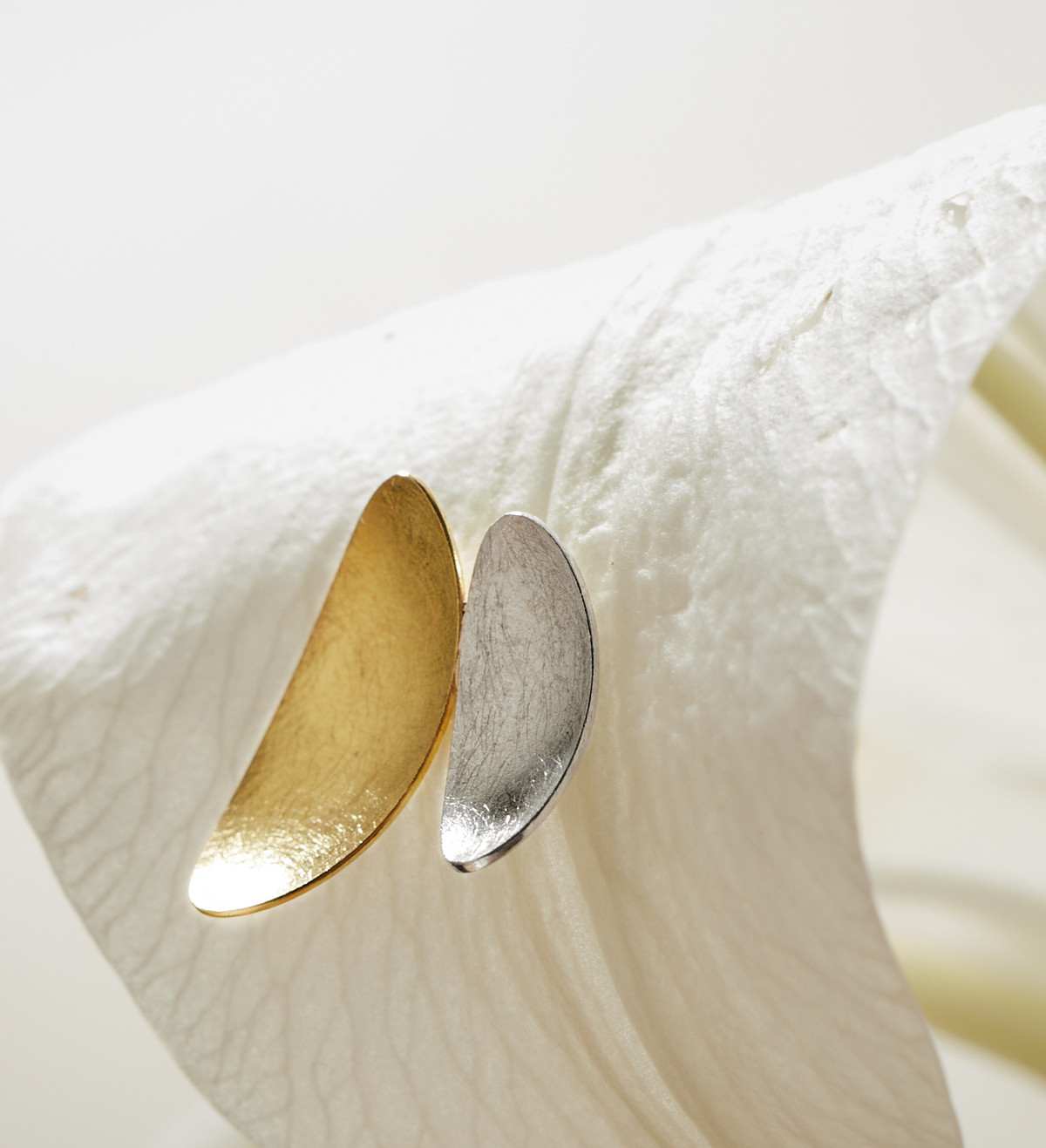 Pendientes oro y plata Samoa 20mm