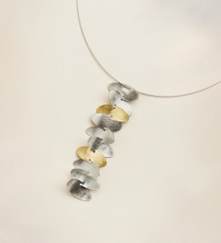 Colgante oro y plata Samoa 80mm